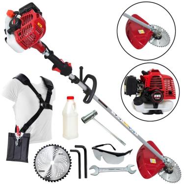 Imagem de Roçadeira Premium Kawashima KW2600T 25,4cc 2T á Gasolina Motor M-2600 Com Lâmina de Vídia Ideal Para Podas de Galhos