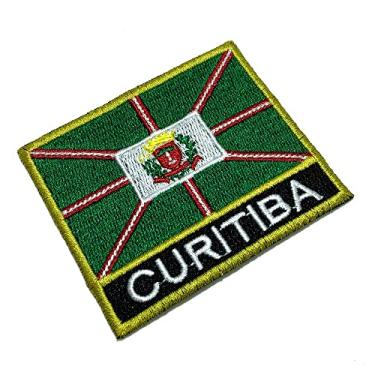 Imagem de BC0001NT01 Bandeira Curitiba Brasil Bordado Termo Adesivo