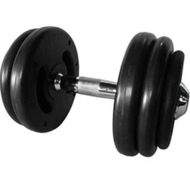Imagem de Dumbbell Injetado Com Pegada Cromada Academia Fitness 28Kg