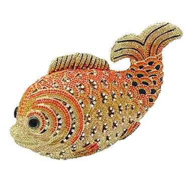 Imagem de Boutique De FGG Bolsa clutch de cristal de peixe formal para noite, mini, 4, Mini