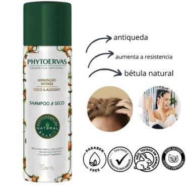 Imagem de Shampoo A Seco Hidratacao Brilho Intensa Phytoervas 150ml