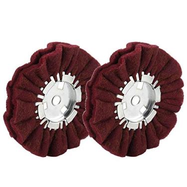 Imagem de Roda de buffing de ar não trançada de 20 cm, orifício de arbor de 5/8", polimento grosso para moedor de ângulo, 2 peças
