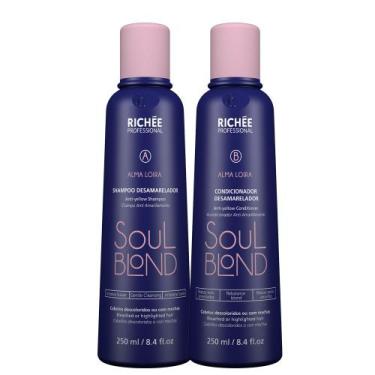 Imagem de Kit Richée Soul Blond Shampoo + Condicionador Desamarelador - Richée P