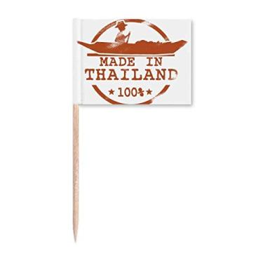 Imagem de Ilustração de caiaque do Reino da Tailândia, bandeiras de palito, marcador para decoração de festa