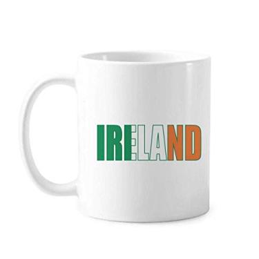Imagem de Caneca com nome da bandeira da Irlanda Caneca Cerâmica Café Porcelana Utensílios de Mesa