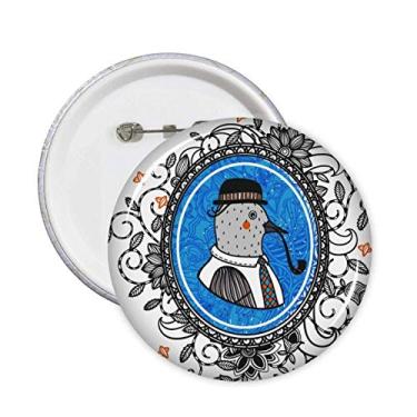 Imagem de Chapéu de pombo, flor folha, ilustração de desenho animado, alfinetes, emblema, acessório, decoração, 5 peças