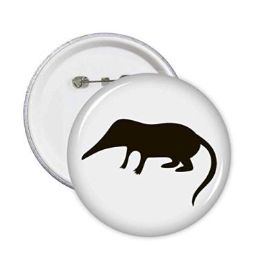 Imagem de Broche de retrato de animal de musgo preto com emblema de botão para decoração 5 peças