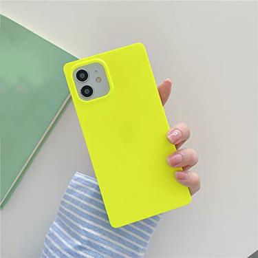 Imagem de Luxo Fluorescente Laranja Pó Verde Capa Protetora Para iPhone 14 13 11 12 XS Pro Max X XR 8 7 Plus Capa Traseira Brilhante, amarelo, para iPhone 14ProMax (6.7)