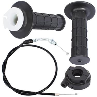 Imagem de QAZAKY Conjunto de cabos para acelerador de acelerador de torção para Quad ATV Go Kart 4 tempos Poço de sujeira Mini Bolso Bicicletas 50cc 60cc 66cc 90cc 110cc 125cc 140cc 7/8" 22 mm