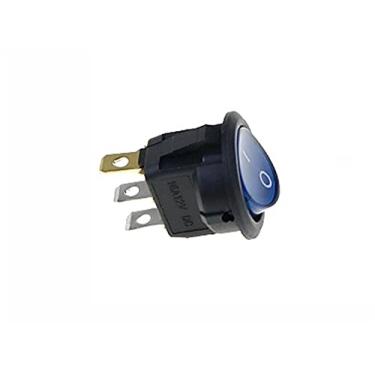 Imagem de MURVE 5 peças 12V LED interruptor basculante 20A 12V botão interruptor carro botão luzes liga/desliga redondo interruptor balancim barco (cor: azul)