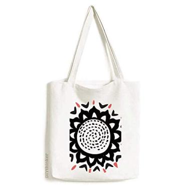 Imagem de Sacola de lona com desenho de girassol, totems do México, bolsa de compras, bolsa casual
