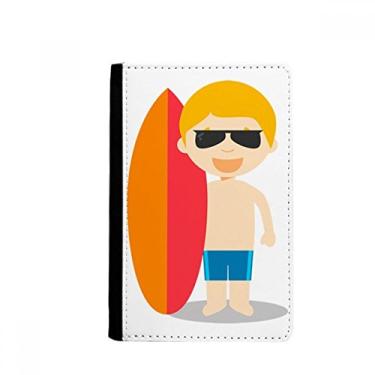 Imagem de Carteira Naked Surfing Austrália com desenho de passaporte Notecase Burse