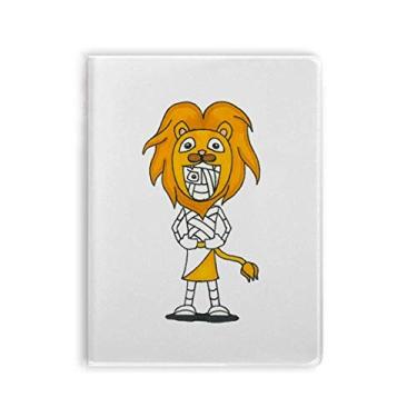 Imagem de Caderno Egito Múmia Horus Chapéu Leão Capa de Goma Diário Capa Macia