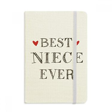 Imagem de Best niece ever Citação de coração caderno capa dura Diário Clássico Diário A5