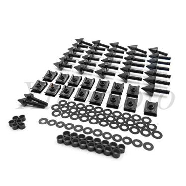 Imagem de NBX- Kit de parafusos pretos para carenagem de motocicleta compatível com Yamaha Yzf R1 Yzf-R1 Yzf-R1 2002 2003
