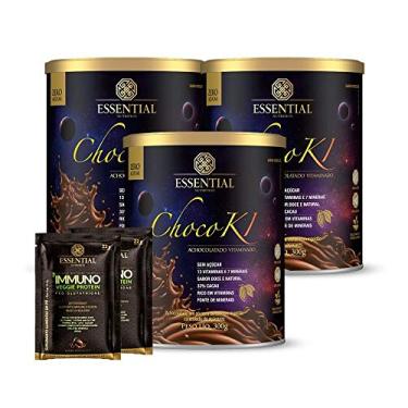 Imagem de Kit 3x Chocoki Lata 300g + 2 Brindes - Essential Nutrition