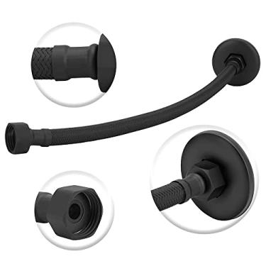 Imagem de Engate Mangueira Flexível Preto/Black Trançado Aço Inox 30Cm