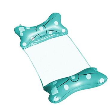 Imagem de Rede de natação inflável reclinável para água piscina adulto laço PVC malha lounge rosa vermelho (azul)