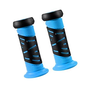 Imagem de UGPLM Punhos de alça de bicicleta para crianças, punhos de guidão de bicicleta antiderrapantes, leves, de, para meninas e meninos, bicicletas, Azul claro