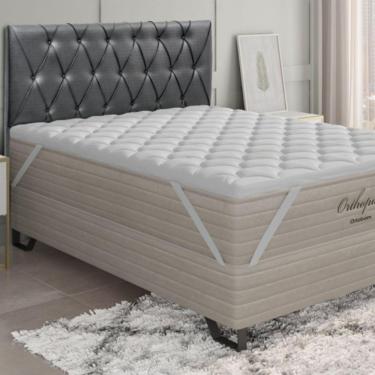Imagem de Pillow Top Ortobom 100% Algodão King Espuma Confort 1,98 X 1,86 Metros