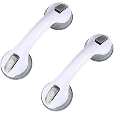 Imagem de Pacote Com 2, Corrimãos, Corrimãos De Sucção Para Banheiro, Barra De Apoio Para Banheiro, Auxílio Portátil Para Mobilidade, Alça De Segurança Com Ventosa Para Banheiro, Crianças E Idosos,Cinza,19*