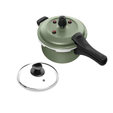 Imagem de Panela de Pressão Patolux Fecho Externo 3,0 Litros Antiaderente Verde Com Tampa Extra