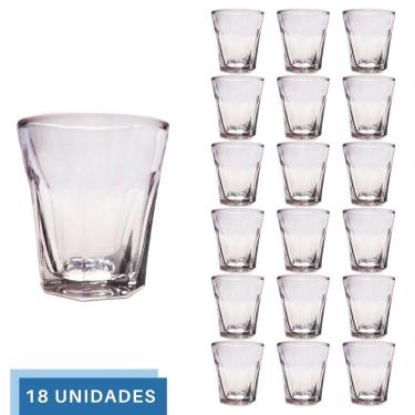 Imagem de Kit 18 Copos Shot Dose Vidro Tequila Vodka Cachaça 45mL Bar