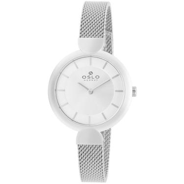 Imagem de Relógio Oslo Feminino Ref: Ofbsss9t0024 S1sx Slim Prateado