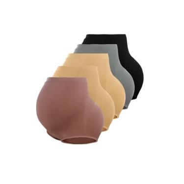 Imagem de SOLY HUX Calcinha feminina de malha para gestantes, 5 peças, sem costura, calcinha de gravidez, Multicolorido - A, P