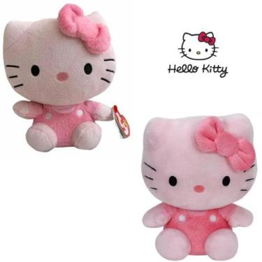 Imagem de Pelucia Ty Beanie Babies Hello Kitty Pink 16cm 3718
