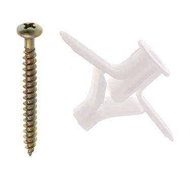 Imagem de Bucha Frog P Com Parafuso Fenda Phillips Cabeça Panela Para Chapa Drywall 12.5 Mm - 2 Unid. - Cartela, Bemfixa 3471