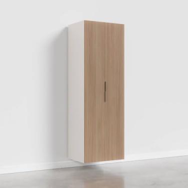 Imagem de Armário Multiuso 2 Portas 70cm sem Rodapé Ipanema Cabecasa Madeiramadeira Acácia/branco