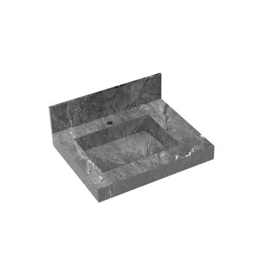Imagem de Lavatório em Porcelanato para Banheiro 60cm com Cuba Esculpida Blu Black