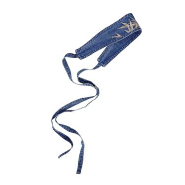 Imagem de PACKOVE Cinto Largo Jeans Mulheres Vestem Cintura Faixa De Cintura Cintos Femininos Para Vestido Decoração De Vestido Cintura Jeans Larga Justa Folhas De Bambu Senhorita