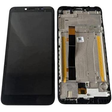 Imagem de SHOWGOOD 14 cm para Alcatel 1V 2019 5001 5001D 5001A 5001U 5001T 5001J Display LCD Touch Screen Digitalizador com Moldura (Preto com Moldura)