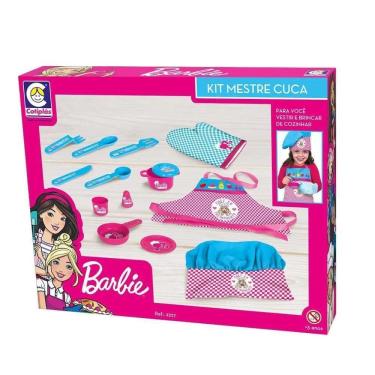 Imagem de Cozinha Infantil Completa Barbie Panelinhas 15 Acessorios