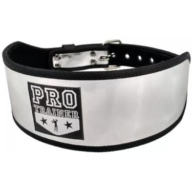 Imagem de Cinturão Ilhós Academia Treino Musculação Proteção Lombar Strong com um pino (Prata)