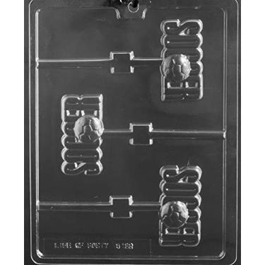 Imagem de Grandmama's Goodies S122 Bola de futebol Lolly Lollipop Sucker Chocolate Candy Soap Mold com instruções de moldagem exclusivas..