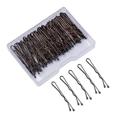 Imagem de ccHuDE 300 peças de 3,5 cm mini grampos de cabelo pequenos para coque de metal grampos de cabelo pequenos grampos de cabelo antiderrapantes com caixa transparente para café infantil