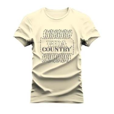 Imagem de Camiseta Plus Size Estampada Algodão Unissex Macia Arames Country-Unissex