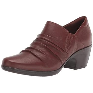 Imagem de Clarks Sapato feminino Emily Cove, Couro marrom escuro, 39