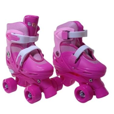Imagem de Patins De 4 Rodas Quad Elite Tamanho 28 ao 39 (ROSA, 36/39)