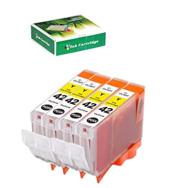 Imagem de Cartucho de tinta amarela CLI-42 para substituição Pro-100 compatível com Canon CLI42 CLI-42 Cartucho de tinta amarela para impressoras Pixma Pro-100S, CLI-42 Y pacote com 2