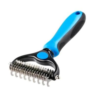 Imagem de Rasqueadeira Removedor Azul - Tira Pelos Mortos - Pet, Animais, Gato