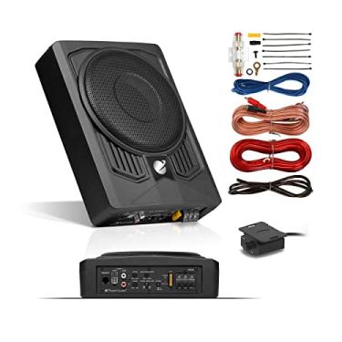 Imagem de Planet Audio Subwoofer de carro P8AWK baixo perfil 20 cm alimentado por baixo do assento – saída alta 800, amplificador embutido, para caminhão, caixas e gabinetes, controle remoto de subwoofer