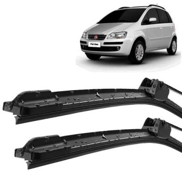 Imagem de Par Palheta Limpador ParaBrisa Idea 2004 05 06 07 08 09 10 Silicone - 