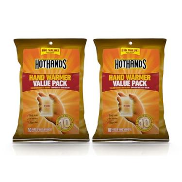 Imagem de HotHands Aquecedores de mão HH20PRPK16 - Aquecedores ativados por ar naturais seguros e duradouros - Até 10 horas de calor - Pacote com 20 pares de valor