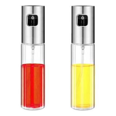 Imagem de Porta Azeite Vinagre Spray Galheteiro Dosador Aço Inox Chef 100ml - QG