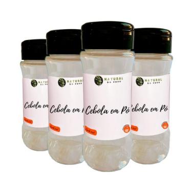 Imagem de Cebola em Pó Qualidade Superior Kit 4 Pote com Dosador 50g - Natural d