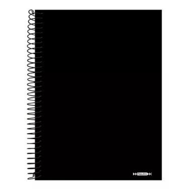 Imagem de Caderno 1/4 Espiral Capa Dura 200fls Preto Pct C/5 - Tamoio